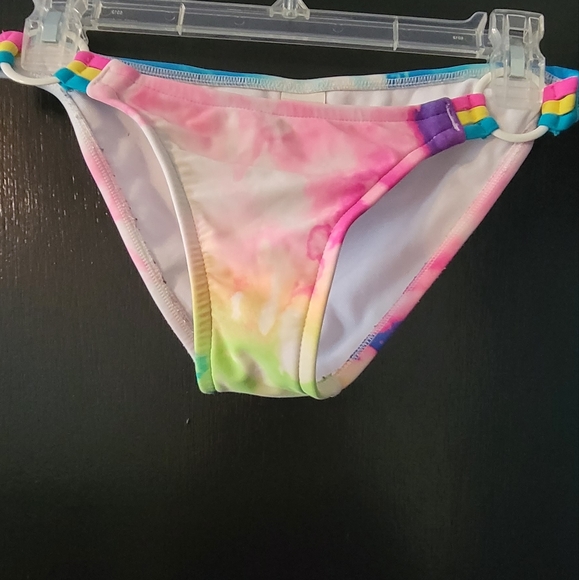 SO, Swimsuit, Rainbow, Tie-Dye, Size XS Bottom and Small Top. - Picture 2 of 10